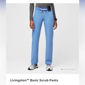 Figs Livingston Basic Scrub Pant- ceil blue